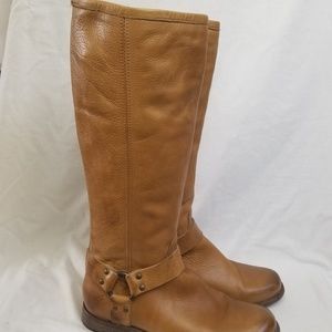 Frye Women Tall Boots Phillips Harness Size 8 B